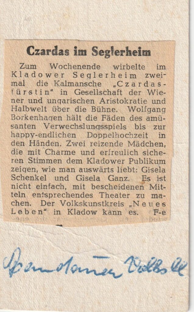 Kritik im Spandauer Volksblatt